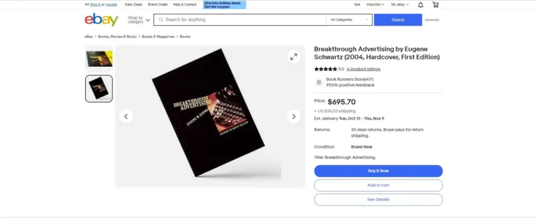 Landingpage Struktur - Breakthrough Advertising auf ebay